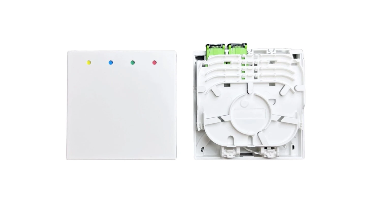 EU Standard 80x80mm FTTH Fiber Optic Wall Outlet Box best